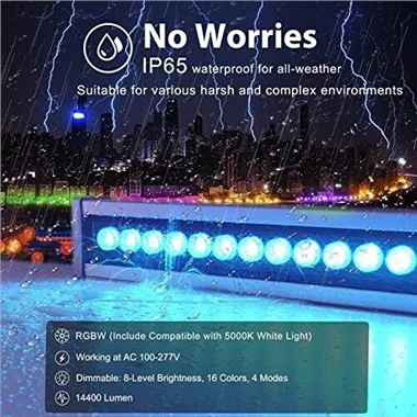 Bañador de pared LED lineal de 108W