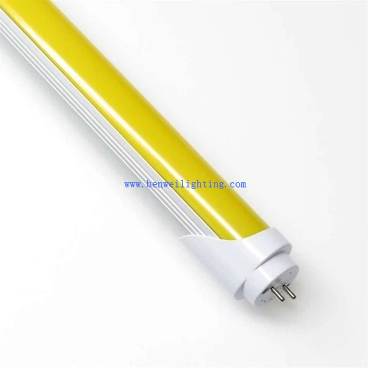 T8 LED tube light yellow cover