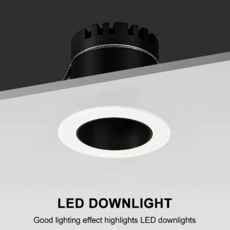 Round Mini Black Aluminum Ceiling Spot Down Light Round Mini Black Aluminum Ceiling Spot Down Light