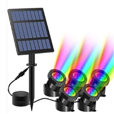 Foco de jardín con energía solar RGB